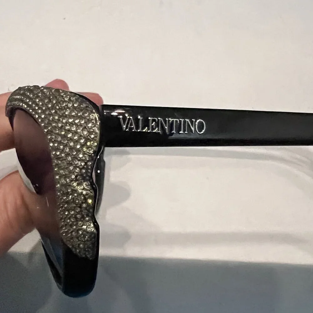 Valentino Sunglasses - Black with Crystals - Picture 5 of 14